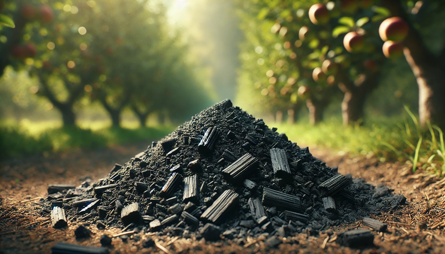 Biochar on Farm Pile